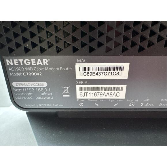 NETGEAR C7000v2 Nighthawk AC1900 Smart Wi-Fi Router Docsis Cable Modem WORKING - Picture 15 of 16